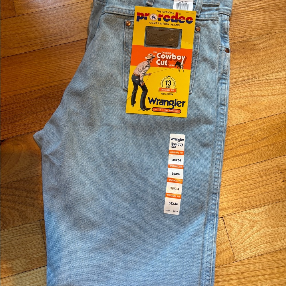 Wrangler Men's Cowboy Cut Light Blue Jeans